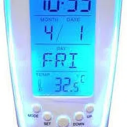 Digital White Clock-4