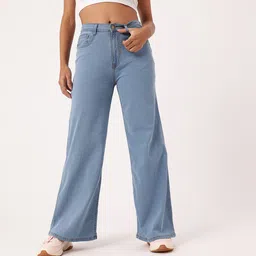 DressBerry Women Rebellious Style Wide Leg Jeans-image-23