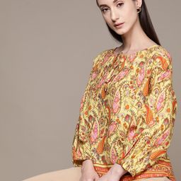 Label Ritu Kumar Ethnic Motifs Print Regular Top image 1