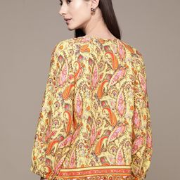 Label Ritu Kumar Ethnic Motifs Print Regular Top image 4