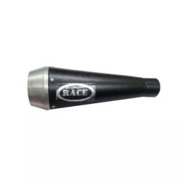 RA Accessories Race Mild Steel Black Bike Exhaust for Hero Splender NXG-image-82