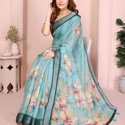 TANU CREATIONS Floral Printed Saree-picture-15
