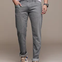 WROGN Men Mid Rise Slim Fit Light Fade Stretchable Jeans-picture-28