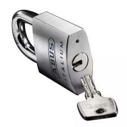ABUS Key Weatherproof Titanium Safety Padlock Keyed Alike 9.5 mm Shackle 50 mm Body, 96TI/50 KA 7565-image-92