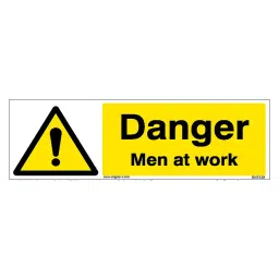 SUNSIGNS Danger Main At Work Signages Size 300x100 mm HP Print + Vinyl + Sun Board, SN0129-image-53