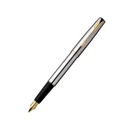 Parker Frontier Gold Trim Blue Fountain Pen Silver Body Color, 9000014401-11