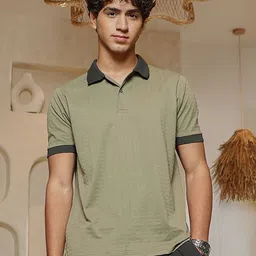 Campus Sutra Men Floral Polo Collar Pockets T-shirt-picture-17