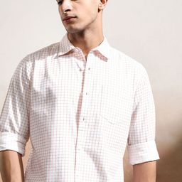 HIGHLANDER Men Slim Fit Opaque Checked Casual Shirt-image-42