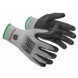Tilsatec 58-4120 Black/Grey Yarn Cut Resistant Work Gloves Size 11 Foam Coating, 58-4120-11-image-24