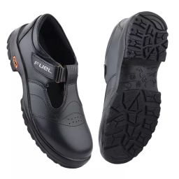 Fuel Steel Toe Safety Shoes Single Density PU Sole Black, SOFEE Size UK 3-image-81