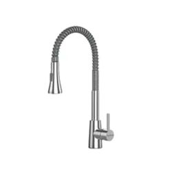Hekken Sink Cock With Shower Pull Down Italio Series Chrome Finish Stainless Steel Deck Mount, hék-Italio-7006SP-image-48