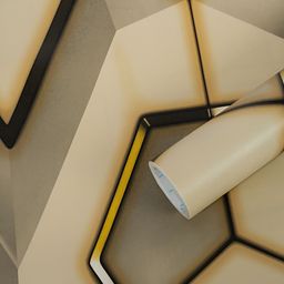 INDIAN ROYALS Gold & Cream Printed Exotic Home Dcor Waterproof Wallpaper-image-56