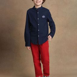 One Friday Boys Comfort Opaque Formal Shirt-image-81