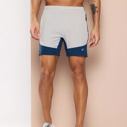 Alcis Men Colourblocked Slim Fit Running Sports Shorts with Dry Tech-image-47