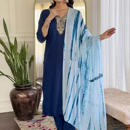 VARNI FABRICS Women Yoke Design Regular Kurta with Trousers & Dupatta-picture-37