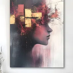 Art Street Red & Black Abstract Printed Canvas Wall Art-picture-18