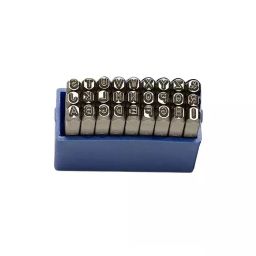 De Neers Regular Letter Punch Steel Silver/Blue A to Z 2.5 mm, LTP2.5-26