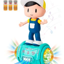 Fiddlerz 360 Degree Rotating Musical Dancing Boy With 5D Light & Musical Sound - Blue (Color May Vary)-18