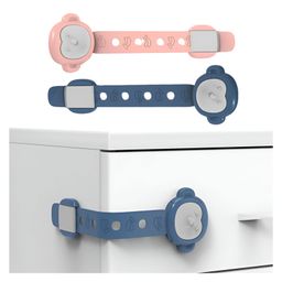 Bembika Child Safety Lock For Fridge, Drawers, Cupboard, Cabinet, Window Safety Monkey Design Pink & Blue - 2 Pcs-image-59