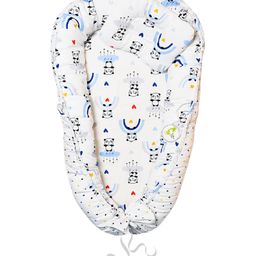 THE LITTLE LOOKERS Baby Sleeping Bed Portable Bassinet | Washable Baby Bedding Set for Newborn Baby/Infants 0-12 Months (Oval - Panda)-13