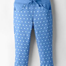 Olio Kids Full Length Woollen & Fleece Pant with Polka Dot Print - Blue-picture-48