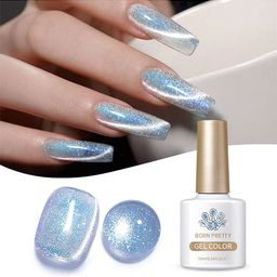 BORN PRETTY Long Lasting High Gloss Glass Cat Magnetic Gel Polish 10ml -MY37 Glacier-picture-19