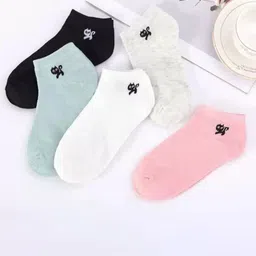 CAVENDERS Women Pack Of 5 Patterned Ankle-Length Socks-32