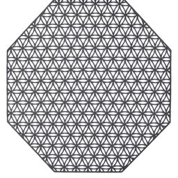 FABINALIV Set of 6 Geometric Textured PVC Table Mats  - Silver image 4