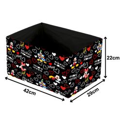 Fun Homes Rectangular Storage Box Mickey Mouse Print - Black image 5