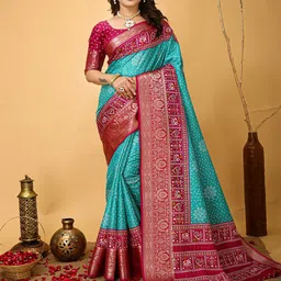 LeeliPeeri Designer Woven Design Zari Saree-image-42