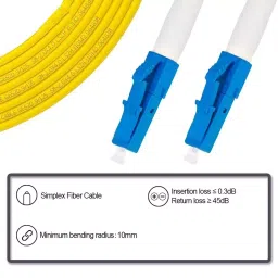 LOTA Fiber Optic Cable High-Speed Single Mode SC/UPC to SC/UPC Simplex Connector Yellow & Blue 30 m, ‎MST-3096-LT image 5