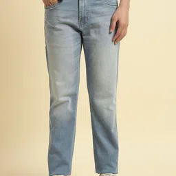 Cantabil Men Comfort Regular Fit Mid-Rise Low Distress Jeans-picture-43