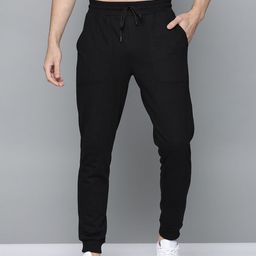 Harvard Men Black Solid Straight Fit Joggers-image-45