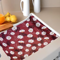 Aura Red Set of 1 Water Resistant Shelf Liner Organisers-image-76