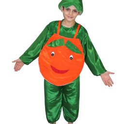 Kaku Fancy dresses Kids Orange Fruits Costume Set-image-24