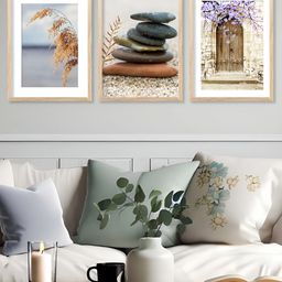 Kotart Brown & Beige 3 Pieces Wooden Abstract Wall Arts-picture-15