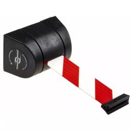 Tensator Black Plastic Retractable Barrier 4.6m Red White Tape, 897R-33-D3-picture-21