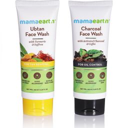 Mamaearth Unisex Set of Ubtan & Charcoal Sustainable Face Wash-2