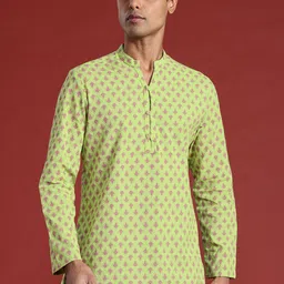 Anouk Basant Bahaar Cotton Linen Printed Straight Kurta-15