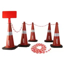 Ladwa 750mm Traffic Safety Cone 1 Sign Plate with Reflective Strip Red, LSI -TRAFFICCONESIGNPLATE-P5-picture-42