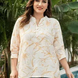 MAYKR Floral Printed Handloom Kurti-image-99