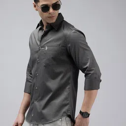 U.S. Polo Assn. Pure Cotton Satin Finish Tailored Fit Opaque Casual Shirt-picture-21
