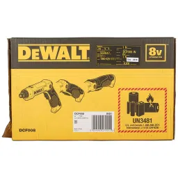 Dewalt 8 V Cordless Screwdriver kit Black & Yellow With Battery Inbuilt, DCF008-IN (Kit of 45 Pcs) image 3