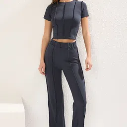 Trendyol Self Design Top With Trousers Co-Ords-image-99