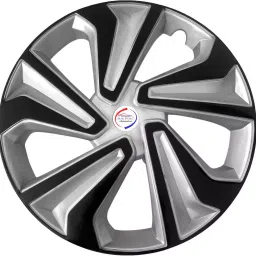 Auto Pearl TiSB23 R14 355.6 mm(14 Inch) PPress Type Wheel Hubcap with Retention Ring Glossy Silver Black Wheel Cover for ford Figo 1.2P Trend MT (Set of 4)-image-84