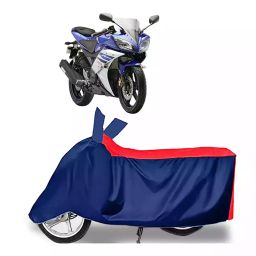 Auto Pearl Two Wheeler Cover with Bag for Yamaha YZF-R15 V2, Red & Blue-image-84