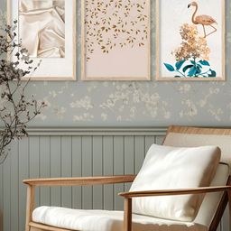 Kotart Brown, White & Blue 3 Pieces Modern Wooden Wall Arts-picture-36
