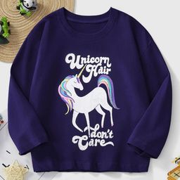 LULU & SKY Girls Graphic Printed Round Neck Pure Cotton T-shirt-image-61