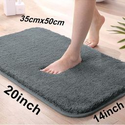 IVAZA Grey Microfibre 1400 GSM Bath Rugs-picture-23