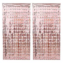 Johra Square Foil Curtain Birthday Decoration Pink - Pack of 2-image-7